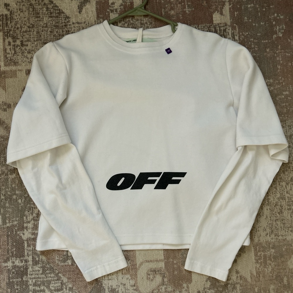 Off-White Long Sleeve Tee - White and Black